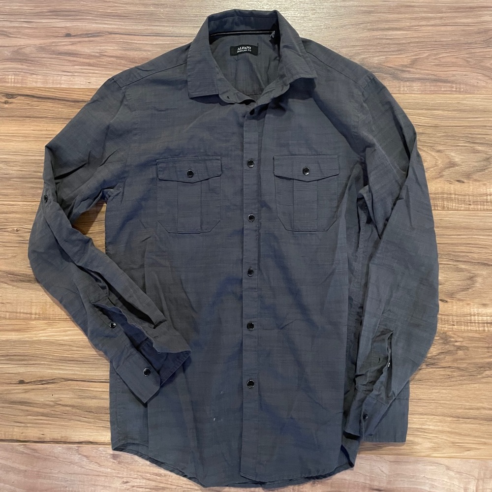 Alfani grey cotton shirt. Men's small